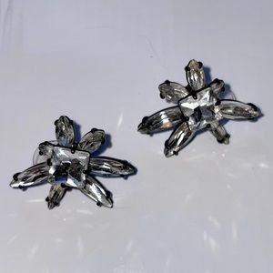 J. Crew Matte Black Gem Burst Stud Earrings